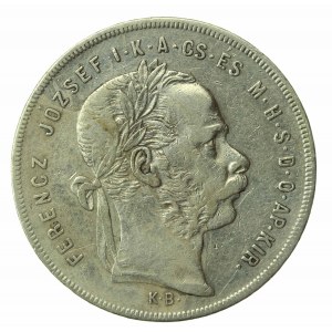 Węgry, Franciszek Józef, 1 forint 1877, Kremnica (509)