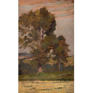 Władysław Gościmski (1836-1896) - Pejzaż z drzewami