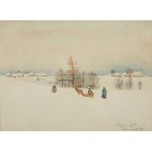 Marian Puffke (1887 Kalisz - 1925 Warsaw), Landscape from Bukovina, 1920.