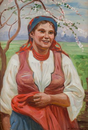 Wincenty Wodzinowski (1866 Igołomnia k. Miechowa - 1940 Kraków), Pod jabłonią