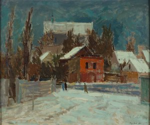 Eugeniusz Arct (1899 Odessa – 1974 Warszawa), Fara w Kazimierzu zimą, 1960 r.