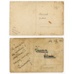 Strażak i drogowiec z ciekawm orłem - dwie fotografie (1857)