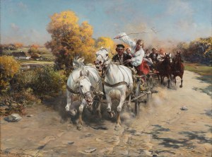 Wierusz-Kowalski Alfred (1849 - 1915), Merry ride, ca. 1880-90