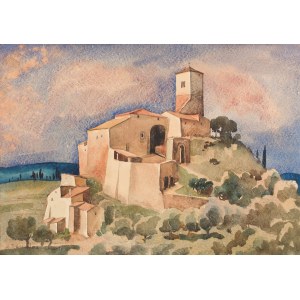 Skoczylas Władysław (1883 - 1934), Landscape from the Chianti area