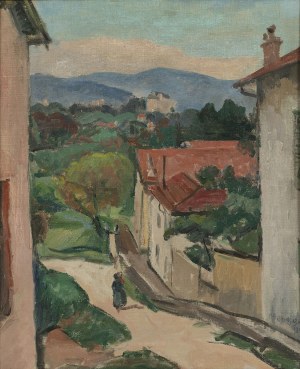 Mędrzycki Maurycy (1890 - 1951), Aleja tętniącej życiem wioski, 1924