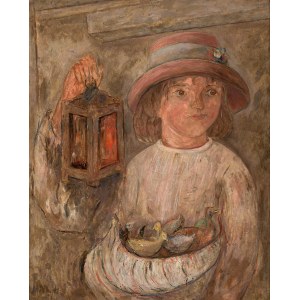 Makowski Tadeusz (1882 -1932), Dziewczynka z pisklętami, ok. 1923-27
