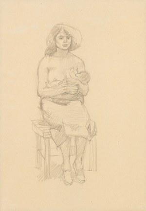 Wróblewski Andrzej (1927 - 1957), Figural Composition No. 524 - sketch for the painting 