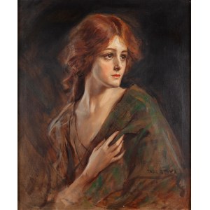 Tadeusz Styka (1889 Kielce - 1954 Nowy Jork), Rudowłosa (Portret młodej kobiety), 1919