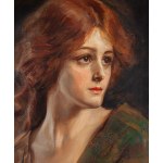 Tadeusz Styka (1889 Kielce - 1954 Nowy Jork), Rudowłosa (Portret młodej kobiety), 1919
