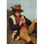 Tadeusz Ajdukiewicz (1852 Wieliczka (lub Bochnia 1853) - 1916 Kraków), Chłopiec grający na flecie, 1875