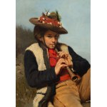 Tadeusz Ajdukiewicz (1852 Wieliczka (lub Bochnia 1853) - 1916 Kraków), Chłopiec grający na flecie, 1875