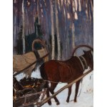 Julian Fałat (1853 Tuligłowy - 1929 Bystra), Na polowaniu, około 1900-15