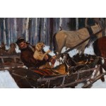 Julian Fałat (1853 Tuligłowy - 1929 Bystra), Na polowaniu, około 1900-15