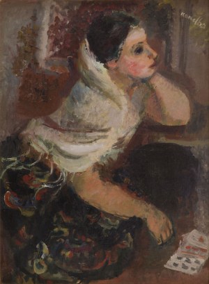 Rajmund Kanelba (Kanelbaum) (1897 Warsaw - 1960 London), Wróżąca z kart, 1928