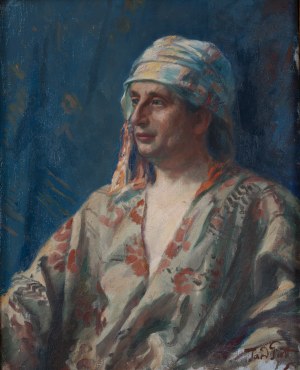Teodor Grott (1884 Czestochowa - 1972 Cracovia), Ritratto dell'attore Leon Wyrwicz (