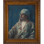 Teodor Grott (1884 Częstochowa - 1972 Kraków), Portret aktora Leona Wyrwicza (Głowa Wyrwicza w turbanie), 1922