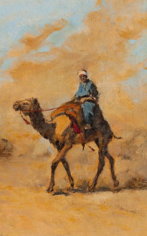 Tadeusz Ajdukiewicz (1852 Wieliczka (or Bochnia 1853) - 1916 Krakow), Arab on a camel