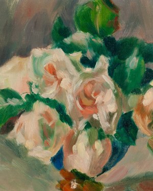 Jan Wacław Zawadowski (1891 Skobełka en Volhynie - 1982 Aix en Provence), Roses dans un vase
