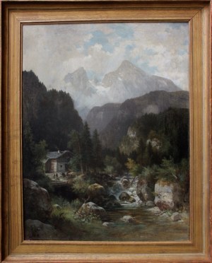 Ludwig Sckell, Paysage alpin [Vue de Berchtesgaden].