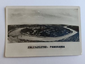 POSTCARD ZALESZCZYKI PANORAMA, PRE-WAR 1938, STAMP, STAMPED