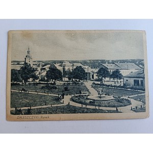 POCZTÓWKA ZALESZCZYKI, RYNEK, PRZEDWOJENNA