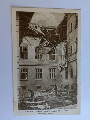 POSTCARD TARNÓW, REAL SCHOOL INSIDE, PRE-WAR 1915