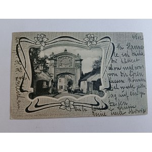 POCZTÓWKA SULECHÓW ZULLICHAU, DŁUGI ADRES, PRZEDWOJENNA 1902 R, ZNACZEK, STEMPEL
