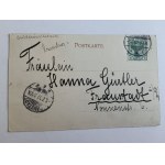 POCZTÓWKA SULECHÓW ZULLICHAU, DŁUGI ADRES, PRZEDWOJENNA 1902 R, ZNACZEK, STEMPEL