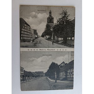 POCZTÓWKA MORYŃ MOHRIN, SPITTELBERG, BREITESTRASSE, GRYFINO PRZEDWOJENNA