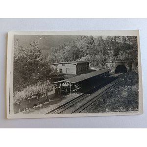 POSTCARD DŁUGOPOLE ZDRÓJ BAD LANGENAU RAILROAD STATION