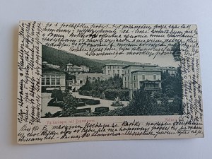 CARTE POSTALE ABBAZIA, CROATIE, ADRESSE LONGUE, AVANT-GUERRE 1903, TIMBRE KRAKOW KRAKAU, TIMBRE