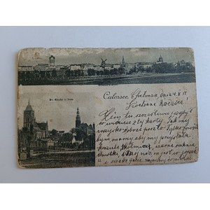 POCZTÓWKA CHEŁMŻA CULMSEE, DŁUGI ADRES, PRZEDWOJENNA, 1911 R