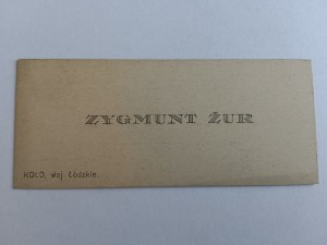 BUSINESS CARD WHEEL, LODZ, ZYGMUNT ŻUR
