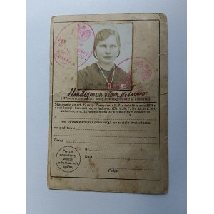 DOWÓD OSOBISTY POWIAT GOSTYNIN ROK 1936