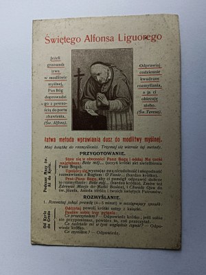 MODLITBA SVATÉHO ALFONSE LIGUORIHO KRAKÓW 1928