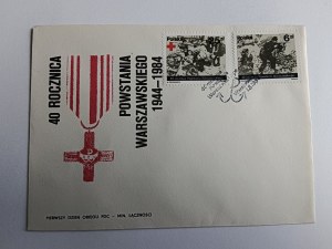 BUSTA 40° ANNIVERSARIO DELLA RIVOLTA DI VARSAVIA, VARSAVIA 1984