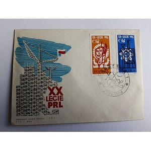 ENVELOPE 20TH ANNIVERSARY OF PRL, WARSAW 1964