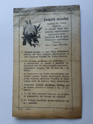 ST. PIOTR CLAVIER MASS UNION WARSAW 1930