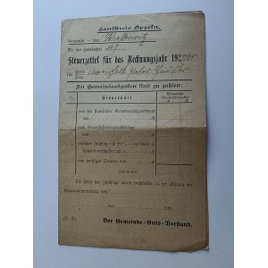 OPOLE OPPELN RACHUNEK PRZEDWOJENNY 1924 R