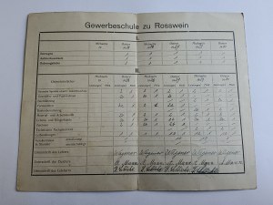 ROSWIN, ROSSWEIN, SCHOOL CERTIFICATE 1928
