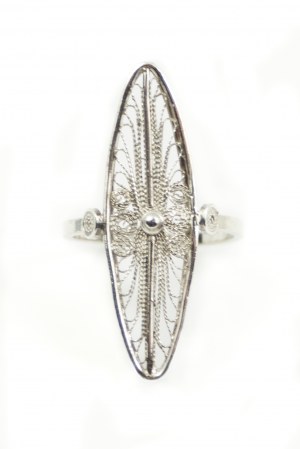 Prsten Imago artis ze stříbrného filigránu