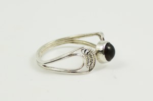 Imago Artis silver ring with smoky quartz
