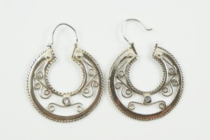Silver horseshoe earrings, Rytosztuka