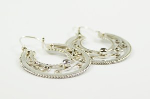 Silver horseshoe earrings, Rytosztuka