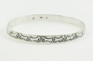 Silber Kreis Armband, Ziegen, Rytosztuka