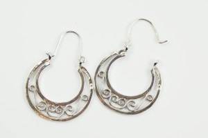 Silver horseshoe earrings WMS
