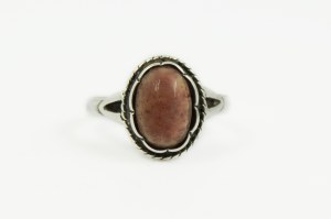 Silver ring with chalcedony, Agate Klodzko, PRL