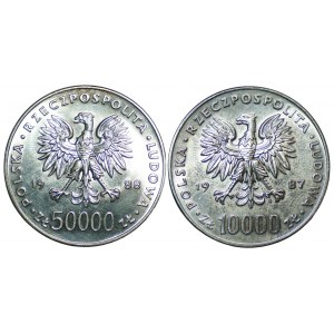 10,000 and 50,000 zloty (1987-1988) - set of 2 coins