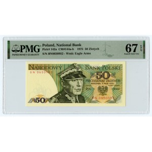 50 złotych 1975 - seria BN - PMG 67 EPQ