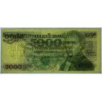 5.000 złotych 1982-1988 - zestaw 3 banknotów, serie AU, BZ oraz CS